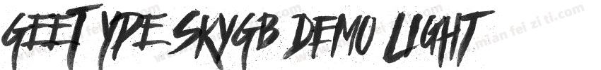 GEET YPE SkyGB Demo Light字体转换